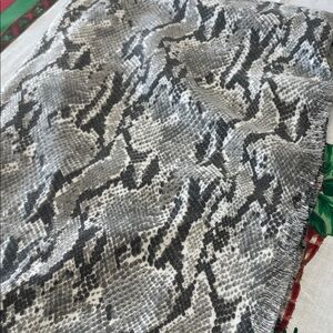 Express Gray Snakeskin Patterned Long Scarf/Wrap. Beautiful fringe trim. Soft!